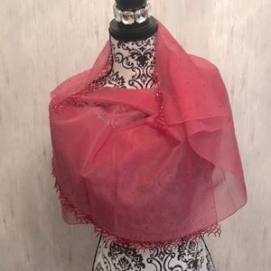 Ann Taylor Pink Beaded Wrap